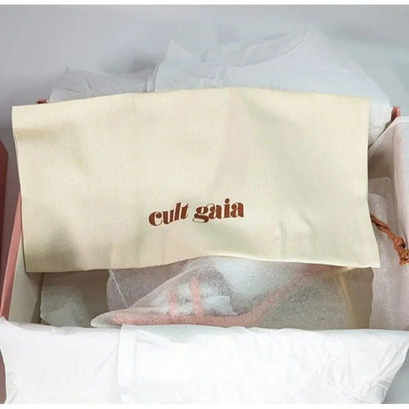 Cult Gaia Women's Lydia Square Toe Strap High Heel Sandals Size 37.5 (MSRP $428) - Picture 10 of 11